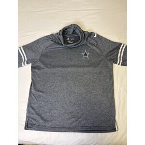 Nike DRI Fit Dallas‎ Cowboys NFL Womens Size XL Grey Turtleneck Funnel